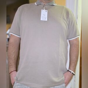 Denim & Flower Beige Short Sleeve Shirt